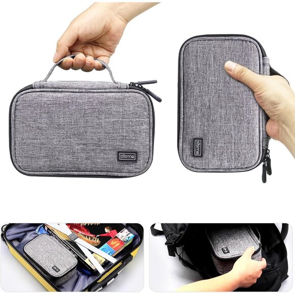Travel Electronics Organizer Small Carrying Case for Cables Phone Chargers USB P - Picture 2 of 9